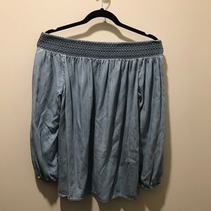 Merona Off The Shoulder Chambray Tee